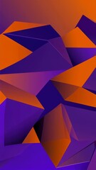 Aufkleber - Geometric Shapes in Gradient Colors, Abstract Style, Vertical Format, Great for Video Backgrounds, Violet Orange Tones, Modern Design