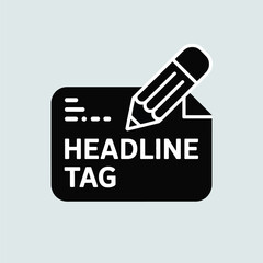 Poster - Headline tag icon writing pencil content creation