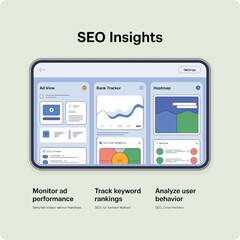 Poster - Seo dashboard ui design for website analytics