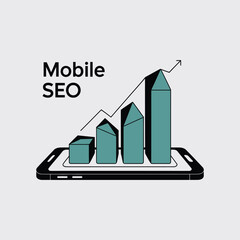Poster - Mobile seo growth chart smartphone app optimization