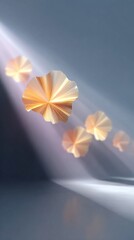 Aufkleber - Golden Petals Shadows Abstract Background