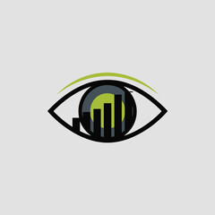 Poster - Abstract eye icon representing business growth and market vision