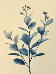 Poster - Minimalistic line art of Botanical wall art