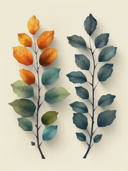 Poster - Minimalistic line art of Botanical wall art