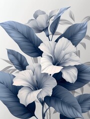 Poster - Minimalistic line art of Botanical wall art