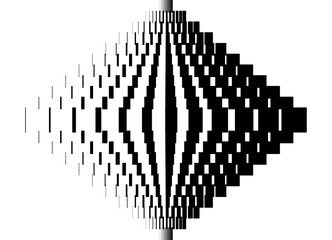 Aufkleber - Technological Vector pattern of black pixels on a white background. Modern design element. Vector digital background for covers, advertising, posters. Abstract yule