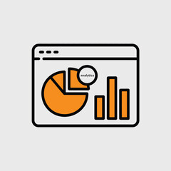 Poster - Website analytics dashboard icon pie chart bar graph data visualization