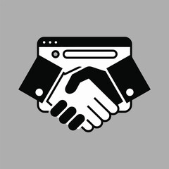  - Online business partnership handshake website deal agreement