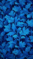 Poster - Stylish Abstract Background with Blue Foliage Patterns, Ideal for Nature Inspired Textile Design Use
