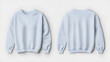 © Oksana - Light Blue Sweatshirt Front and Back View Mock Up Isolated On white backdrop