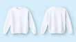 © Oksana - White Sweatshirt Front and Back View Mock Up Isolated On white backdrop