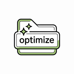 Poster - Optimized file folder icon illustration for digital organization and efficiency