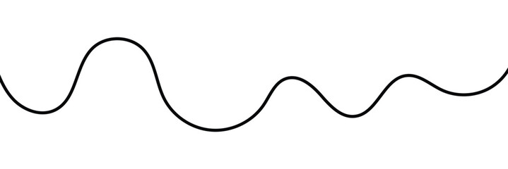 Poster - Wavy line with flowing curves. Abstract black lines wave curve motion. Thin line wavy abstract background. 