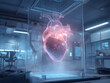 © Oliur_studio - Holographic heart display in a futuristic laboratory with advanced technology and medical research