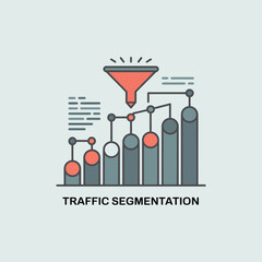 Poster - Website traffic segmentation funnel chart data analysis marketing strategy