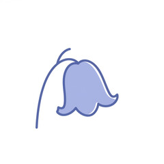 Poster - Elegant Bluebell Flower Design Perfect for Branding Logos and Floral Icons Scalable Graphic for Websites and Print