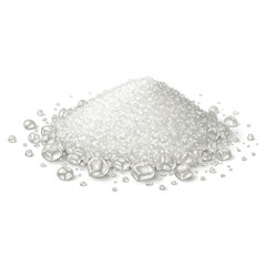 Poster - A pristine pile of granulated sugar crystals forms a detailed and realistic design element ideal for food packaging labels or culinary branding projects.