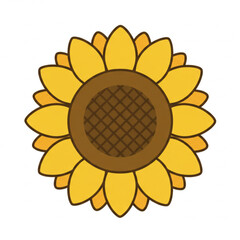 Poster - Delightful Sunflower Design Perfect for Branding Logos and Nature Themed Projects Offering a Scalable Graphic Resource