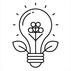 Poster - Eco friendly light bulb icon illustration isolated on white background