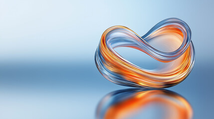 Poster - Elegant glass sculpture reflecting light in an artistic display