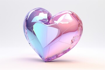 Canvas Print - heart broken white background gemstone football.