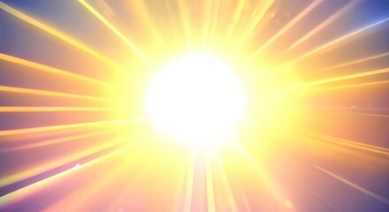 Wall Mural - yellow sun star rays lights optical lens flares shiny animation art background light leaks footage l