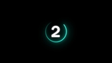 Fototapete - Countdown timer loading animation. Time progress indicator in motion. Digital interface element for event, delay, or process tracking.