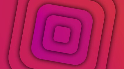 Poster - Abstract geometric layered shapes in vibrant pink and purple color scheme for artistic backgrounds