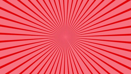 Poster - Red radial burst background with concentric lines providing vibrant retro style design. Radial burst pattern features dynamic rays emanating from a central point,