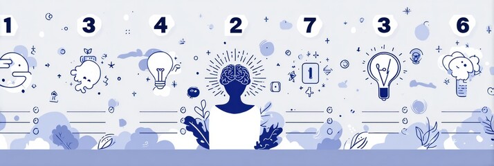 Poster - Steps to Effectively Manage Anxiety Through a Clear and Minimalistic Infographic With Space for Personal Notes and Helpful Icons