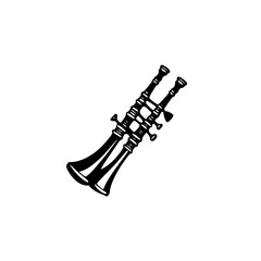 Poster - Black icon of a bagpipe representing traditional music and culture in festive events