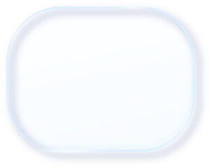 Poster - Glass Morphism Ux banner. Transparent Glass Interface Button. Phone design element. Plastic frame with Drop Shadow Effect