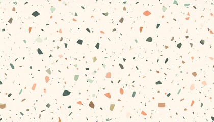 seamless terrazzo pattern with colorful stone chips on neutral pastel background — tileable and scal