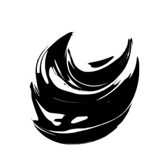 Poster - Black icon featuring a stylized swirl design creating a dynamic and modern visual representation