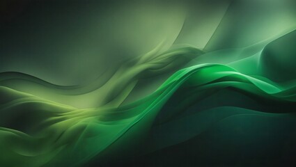Aufkleber - Abstract green fabric waves, elegant and flowing texture. Light and shadow play creates a dreamy atmosphere.