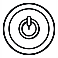 Fototapete - Power button icon graphic design element isolated on white background