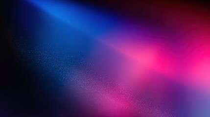 Poster - A vibrant abstract gradient background with smooth blue and pink light beams blending on a dark textured surface.