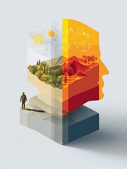 Poster - Mindset Shift Examples Illustrated Through Contrasting Perspectives on Growth and Challenges in a Visually Engaging Infographic