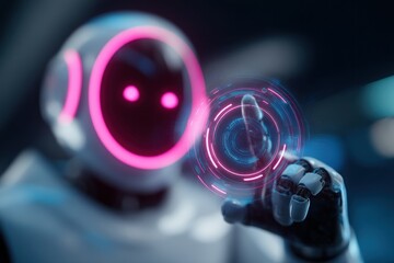 Poster - Robot hand interacts with a holographic interface