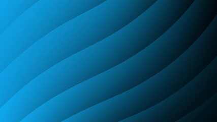 Poster - Wavy blue abstract background with gradient shades and smooth, flowing curves, abstract texture gradient motion background animation.