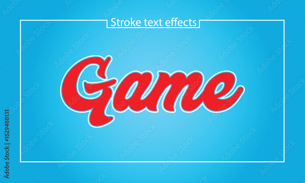 Bold Game Stroke Text Effect for Gaming Graphics and Social Media ...