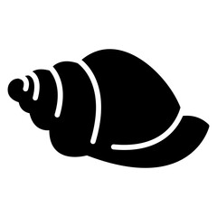 Poster - Seashell silhouette illustration