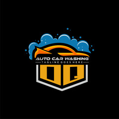 Poster - OQ initial monogram for carwash with car clean image design vector