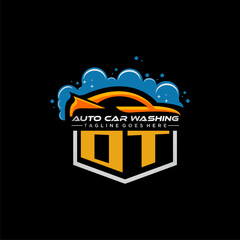 Poster - OT initial monogram for carwash with car clean image design vector