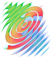 Leinwandbilder - Abstract colorful font set with rainbow circles effect