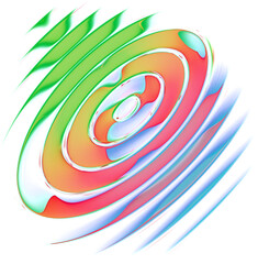 Leinwandbilder - Abstract colorful font set with rainbow circles effect