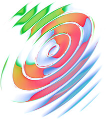 Leinwandbilder - Abstract colorful font set with rainbow circles effect
