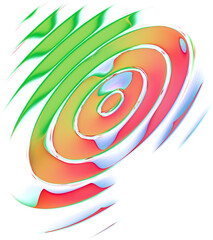 Leinwandbilder - Abstract colorful font set with rainbow circles effect