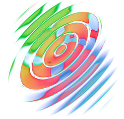 Leinwandbilder - Abstract colorful font set with rainbow circles effect