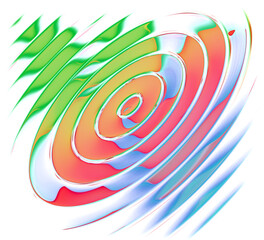 Leinwandbilder - Abstract colorful font set with rainbow circles effect
